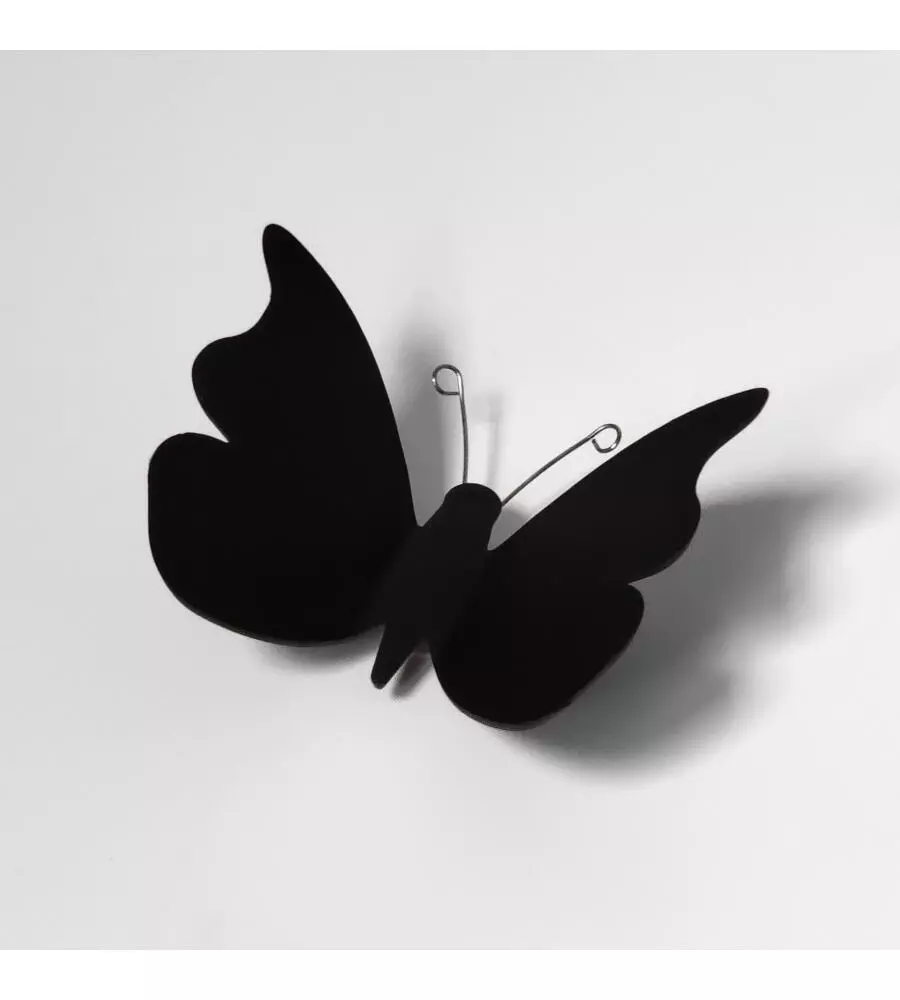 DECORO MURALE 3D "BLACK BUTTERFLIES"